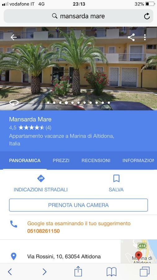 Apartament Mansarda Mare Altidona Zewnętrze zdjęcie